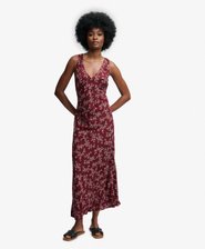 Robe Longue Imprim&eacute;e D&eacute;collet&eacute; en V