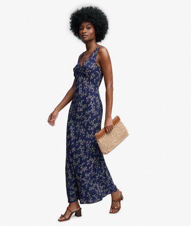 Printed Sweetheart Maxi Dress Image 4