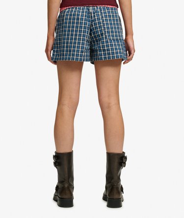 Mini Check Cotton Shorts Image 5