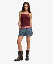 Shorts Mini Check Vestibilit&agrave; Comoda