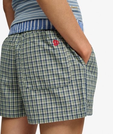 Mini Check Cotton Shorts Image 2