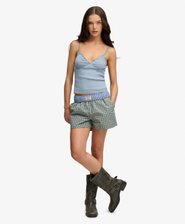 Mini Check Cotton Shorts