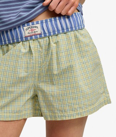 Mini Check Cotton Shorts Image 2