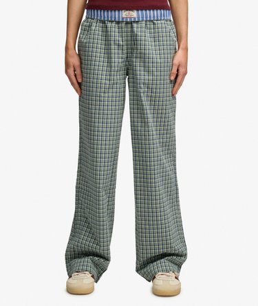 Mini Check Cotton Trousers Image 4