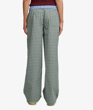 Mini Check Cotton Trousers Image 5