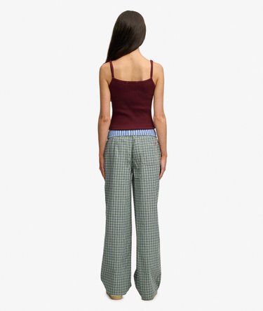 Mini Check Cotton Trousers Image 6