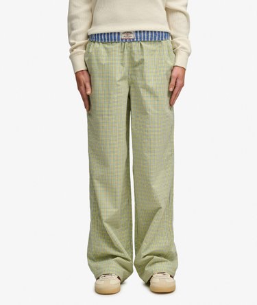 Pantalon en Coton &agrave; Mini Carreaux Image 4