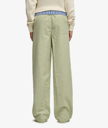 Pantalon en Coton &agrave; Mini Carreaux Image 5