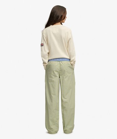 Pantalon en Coton &agrave; Mini Carreaux Image 6