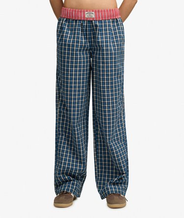 Mini Check Cotton Trousers Image 4