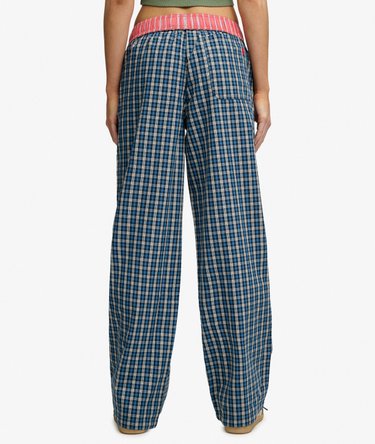 Mini Check Cotton Trousers Image 5