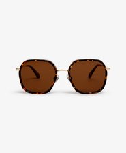 Lunettes de soleil carr&eacute;es en m&eacute;tal