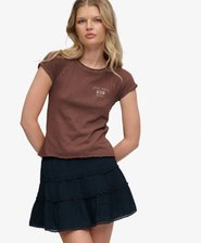 Cheesecloth Tiered Mini Skirt