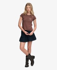 Cheesecloth Tiered Mini Skirt