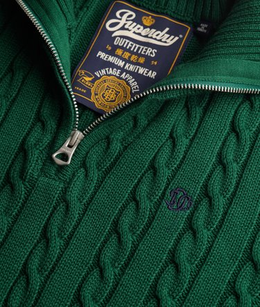 Pull Preppy Cotton Cable Half Zip coupe ajust&eacute;e Image 6