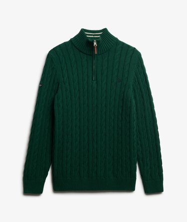 Pull Preppy Cotton Cable Half Zip coupe ajust&eacute;e Image 7