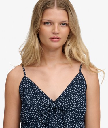 Textured Woven Cami Dress Image 4