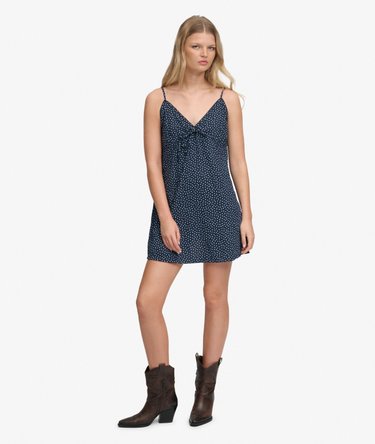 Textured Woven Cami Dress Image 3