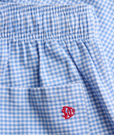 Cotton Elastic Check Shorts Image 7