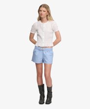 Cotton Elastic Check Shorts