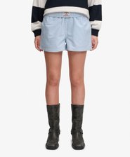 Karierte Shorts mit elastischem Baumwollbund
