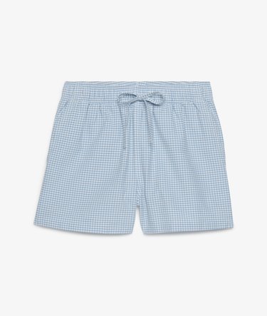 Cotton Elastic Check Shorts Image 8