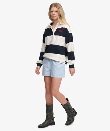 Cotton Elastic Check Shorts Image 5