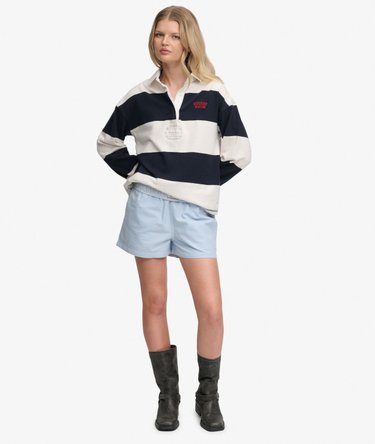 Cotton Elastic Check Shorts Image 2