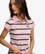 Athletic Essentials Gestreiftes Jersey-Poloshirt