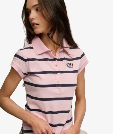 Athletic Essentials Gestreiftes Jersey-Poloshirt Image 2