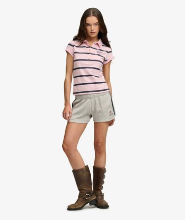 Athletic Essentials Gestreiftes Jersey-Poloshirt Image 3