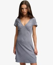 Printed Sweetheart Short Sleeve Mini Dress