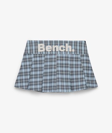 Bench Logo Pleated Check Mini Skirt Image 7