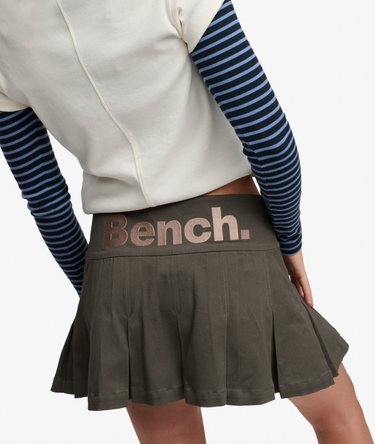 Bench Logo Pleated Twill Mini Skirt Image 4