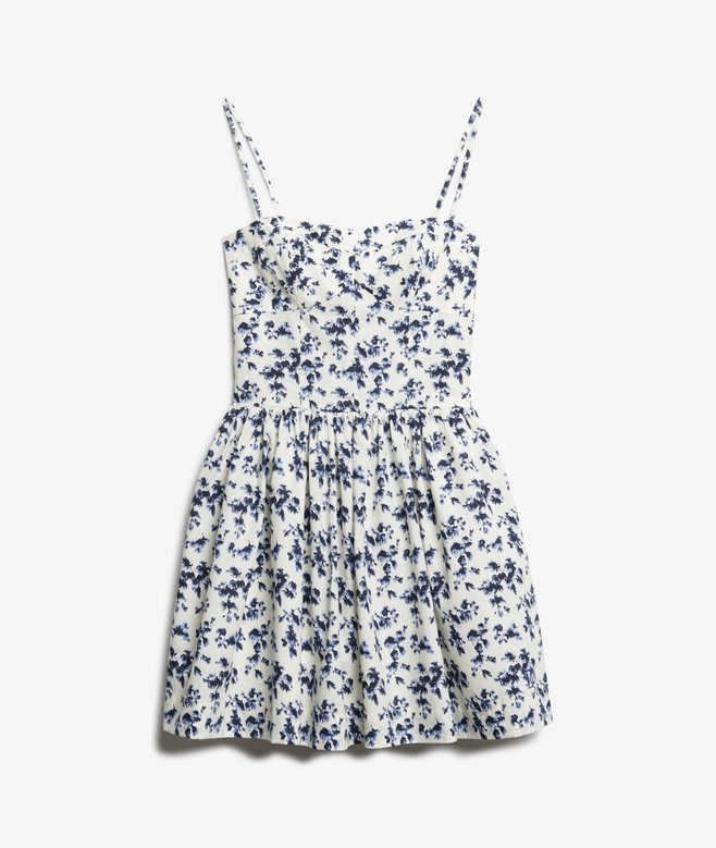 corset watercolor ditsy dress All Day Cuteness Floral Corset Skater Dress