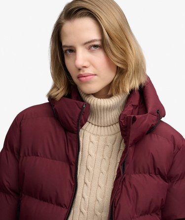Hooded Sports Puffer Jacket Image 4