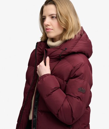 Hooded Sports Puffer Jacket Image 2