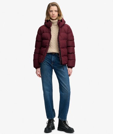 Hooded Sports Puffer Jacket Image 3