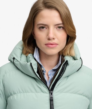 Hooded Sports Puffer Jacket Image 4