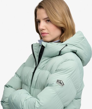 Hooded Sports Puffer Jacket Image 2