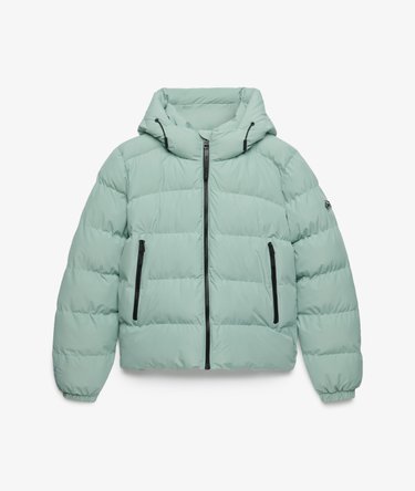 Hooded Sports Puffer Jacket Image 7