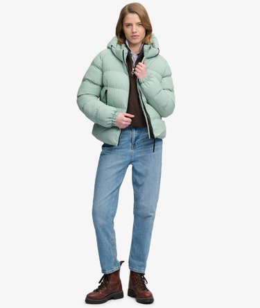 Hooded Sports Puffer Jacket Image 3