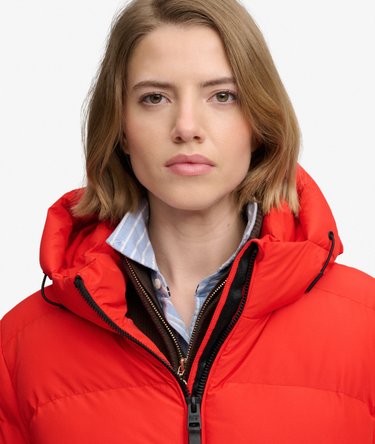Hooded Sports Puffer Jacket Image 4