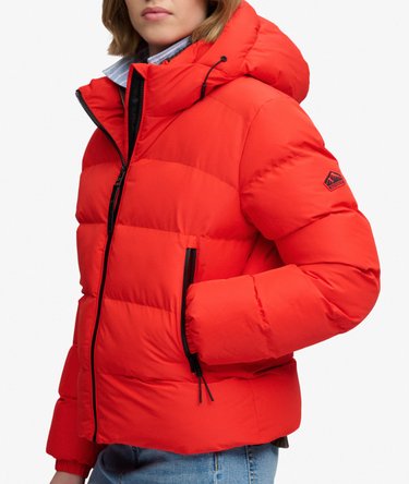 Hooded Sports Puffer Jacket Image 2