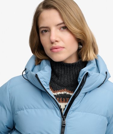Hooded Sports Puffer Jacket Image 4