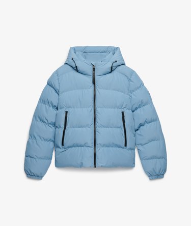Hooded Sports Puffer Jacket Image 8