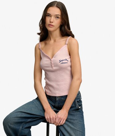 Athletic Essentials Button Down Cami Top Image 2