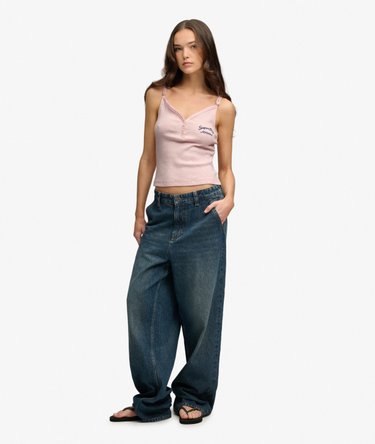 Athletic Essentials Button Down Cami Top Image 3