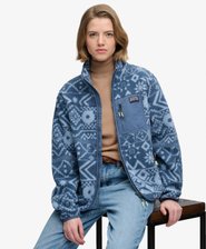Outdoor Bedrucktes Fleece mit Rei&szlig;verschluss