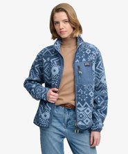 Outdoor Bedrucktes Fleece mit Rei&szlig;verschluss